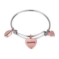 Footnotes Solid Round Bangle Bracelet