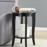 American Heritage Round End Table with Shelf