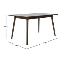 Tia Collection Rectangular Wood-Top Dining Table