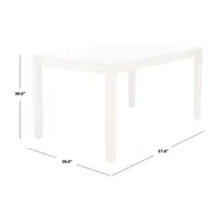 Silio Collection Rectangular Wood-Top Dining Table