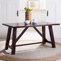 Ainslee Collection Rectangular Wood-Top Dining Table