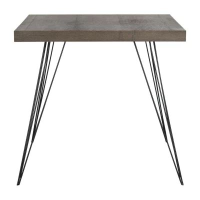 Wolcott Collection Square Wood-Top Dining Table