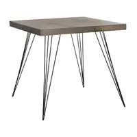 Wolcott Collection Square Wood-Top Dining Table