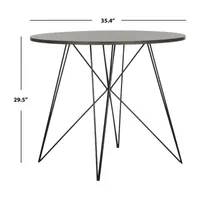 Marino Collection Round Wood-Top Dining Table