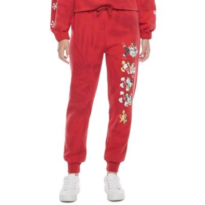Juniors Happy Holidays Mickey Mouse Womens Jogger Pant