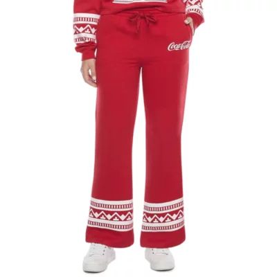 Juniors Womens Coca Cola Holiday Flare Sweatpant