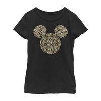 Little & Big Girls Disney Crew Neck Short Sleeve Mickey Mouse Graphic T-Shirt