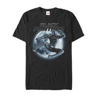 Mens Crew Neck Short Sleeve Classic Fit Black Panther Marvel Graphic T-Shirt