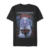 Mens Crew Neck Short Sleeve Classic Fit Black Panther Marvel Graphic T-Shirt