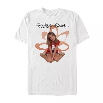 Britney Spears Mens Crew Neck Short Sleeve Classic Fit Graphic T-Shirt