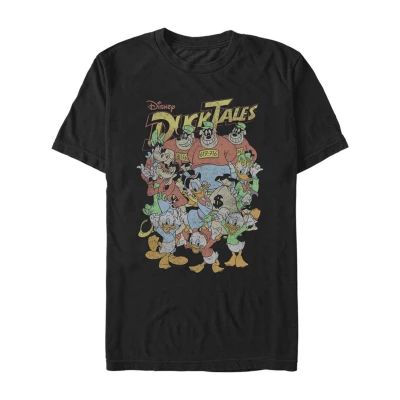 Mens Crew Neck Short Sleeve Classic Fit Duck Tales Graphic T-Shirt
