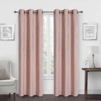 Regal Home Diamond Embossed Grommet Top Energy Saving Blackout Set of 2 Curtain Panels