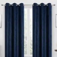 Regal Home Diamond Embossed Energy Saving Blackout Grommet Top Set of 2 Curtain Panel