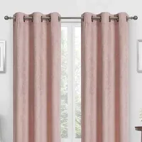 Regal Home Diamond Embossed Grommet Top Energy Saving Blackout Set of 2 Curtain Panels