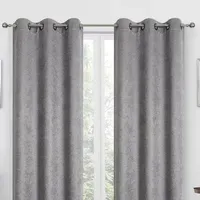 Regal Home Diamond Embossed Energy Saving Blackout Grommet Top Set of 2 Curtain Panel