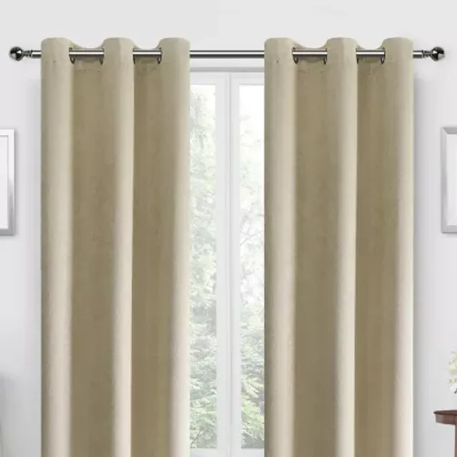 Exclusive Home Curtains Sateen Energy Saving Blackout Pinch Pleat Set of 2  Curtain Panel