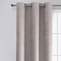 Regal Home Peninsula Faux Suede Energy Saving Blackout Grommet Top Set of 2 Curtain Panel