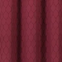 Regal Home Mackenna Jacquard Light-Filtering Grommet Top Set of 2 Curtain Panel