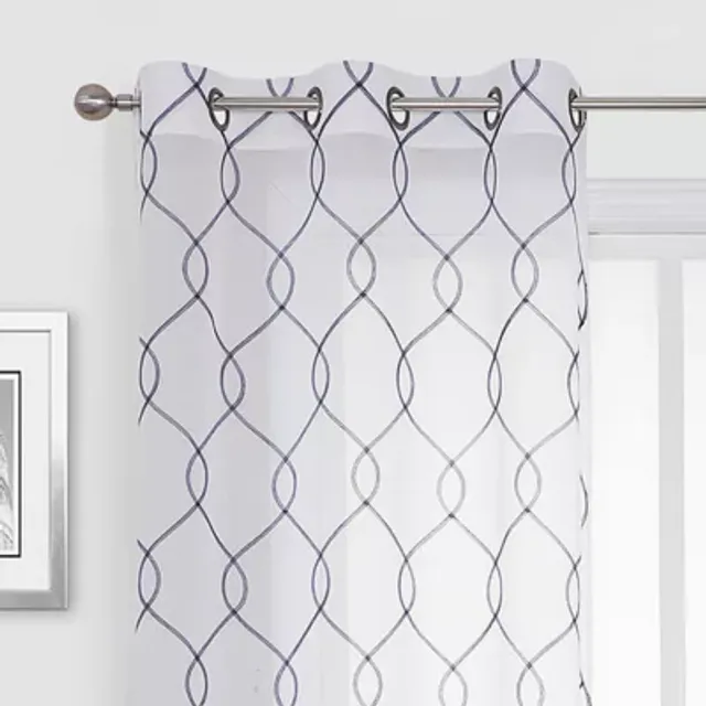 Regal Home Spiral Sheer Grommet Top Set of 2 Curtain Panel - JCPenney