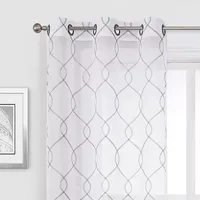 Regal Home Annabelle Sheer Grommet Top Set of 2 Curtain Panel