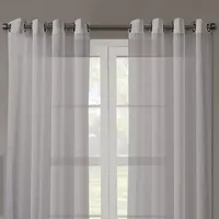 Regal Home Crushed Voile Solid Sheer Grommet Top Single Curtain Panel