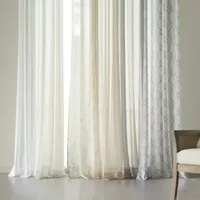 Regal Home Crushed Voile Solid Sheer Grommet Top Single Curtain Panel