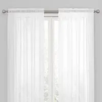 Regal Home Solid Voile Rod Pocket Sheer Single Curtain Panels