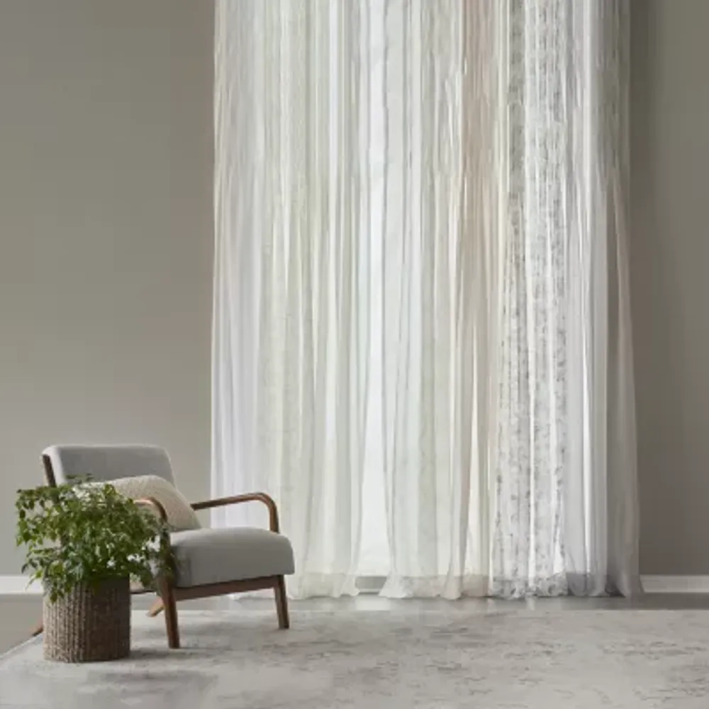 Regal Home Solid Voile Sheer Rod Pocket Single Curtain Panel