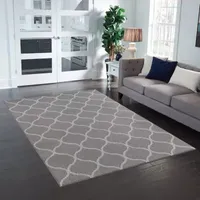 Maples Lattice Skid Resistant Indoor Rectangular Area Rug