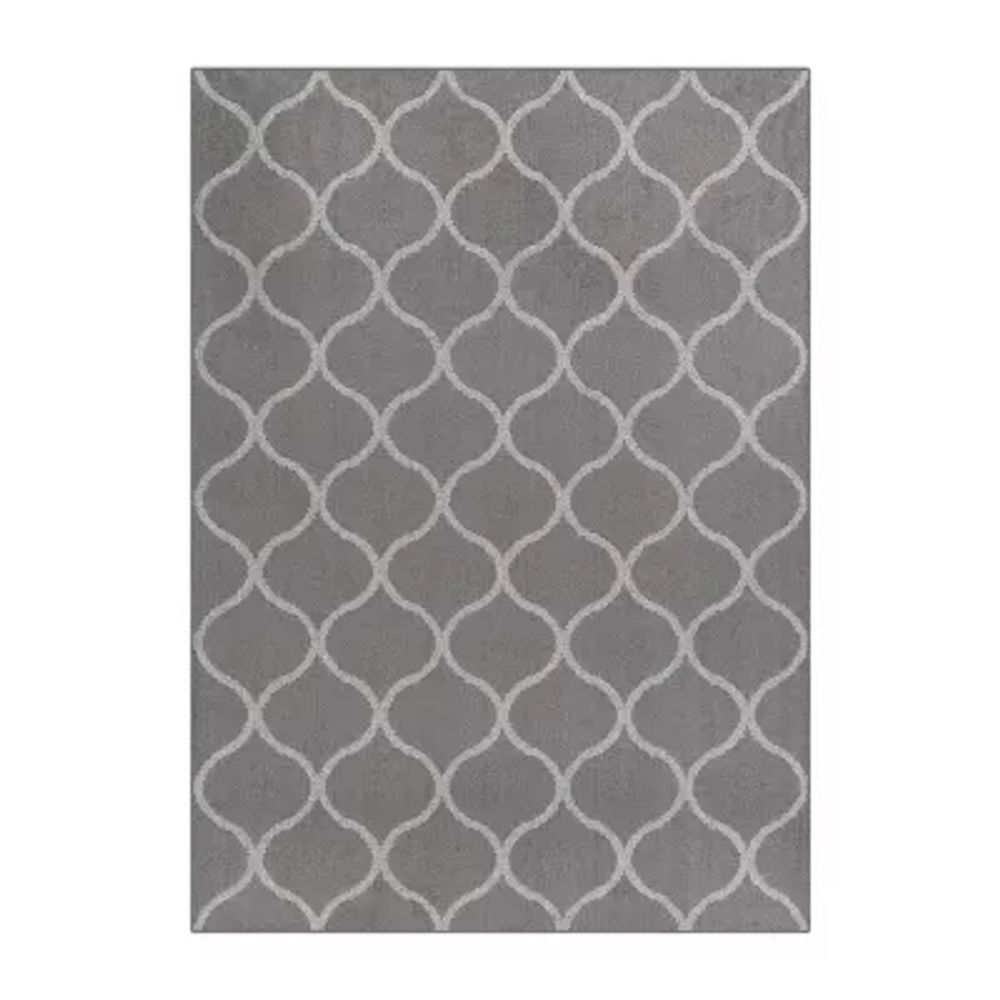 Maples Lattice Skid Resistant Indoor Rectangular Area Rug
