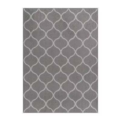 Maples Lattice Skid Resistant Indoor Rectangular Area Rug