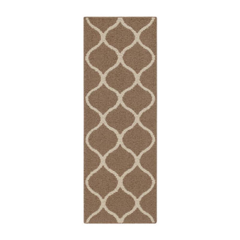 Maples Lattice Washable Skid Resistant Indoor Rectangular Runner