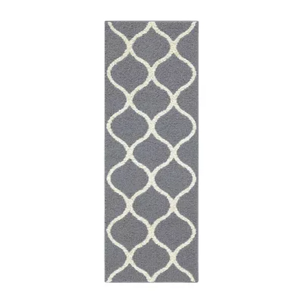Maples Lattice Washable Skid Resistant Indoor Rectangular Runner