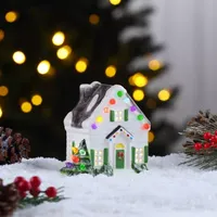 Lighted Ceramic Christmas Village House Tabletop Decor