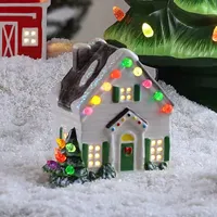 Lighted Ceramic Christmas Village House Tabletop Decor