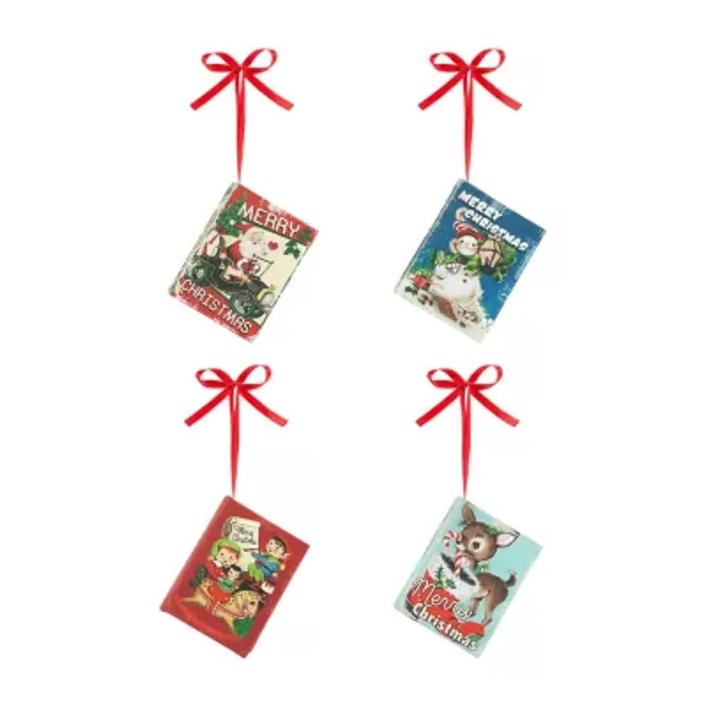 Set of 4 Musical Songbook Christmas Ornament