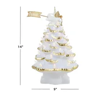 Nostalgic Animated Angel Christmas Tabletop Tree