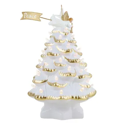 Nostalgic Animated Angel Christmas Tabletop Tree