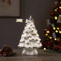 Nostalgic Animated Angel Christmas Tabletop Tree