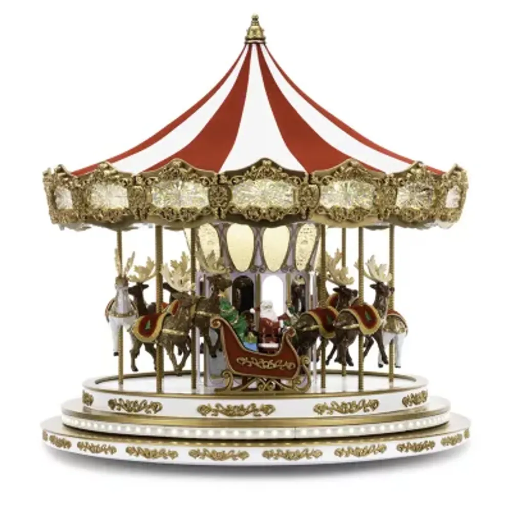 Animated Regal Carousel Christmas Tabletop Decor