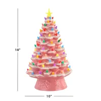 Nostalgic Christmas Lighted Tabletop Tree