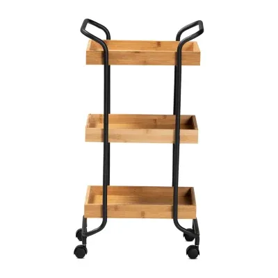 Baxter Wood-Top Kitchen Cart