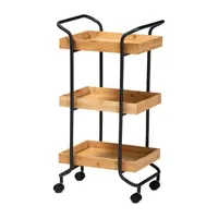 Baxter Wood-Top Kitchen Cart