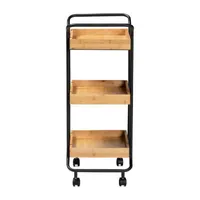 Baxter Wood-Top Kitchen Cart