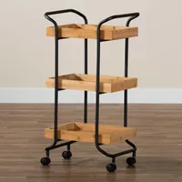 Baxter Wood-Top Kitchen Cart