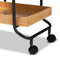 Baxter Wood-Top Kitchen Cart