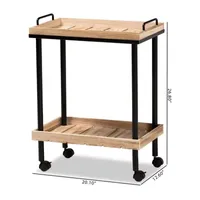 Olinda Wood-Top Kitchen Cart