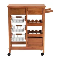 Crayton Wood-Top Kitchen Carts