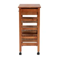 Crayton Wood-Top Kitchen Carts