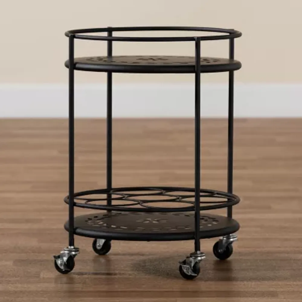 Dallan Metal-Top Kitchen Cart